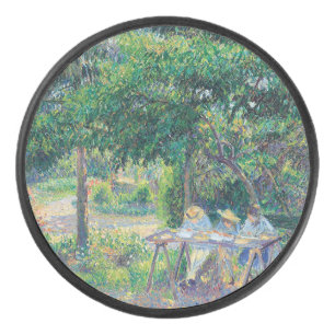 Enfants attablés dans le jardin Camille Pissarro   Hockey Puck