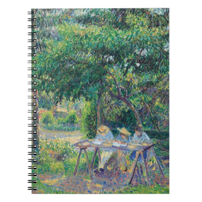 Enfants attablés dans le jardin Camille Pissarro   Notebook (Front)