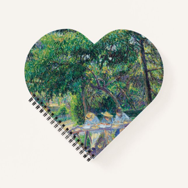 Enfants attablés dans le jardin Camille Pissarro   Notebook (Front)