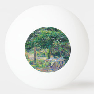 Enfants attablés dans le jardin Camille Pissarro Ping Pong Ball
