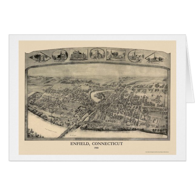 Enfield, CT Panoramic Map - 1908 (Front Horizontal)