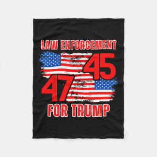 Enforcement For Trump 45 47 Fleece Blanket