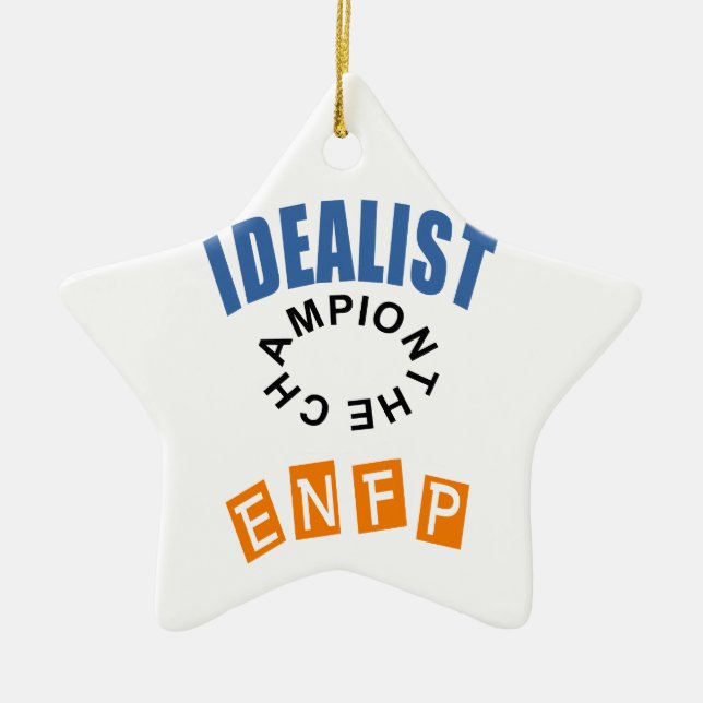 ENFP Idealist Personality Ceramic Tree Decoration (Front)