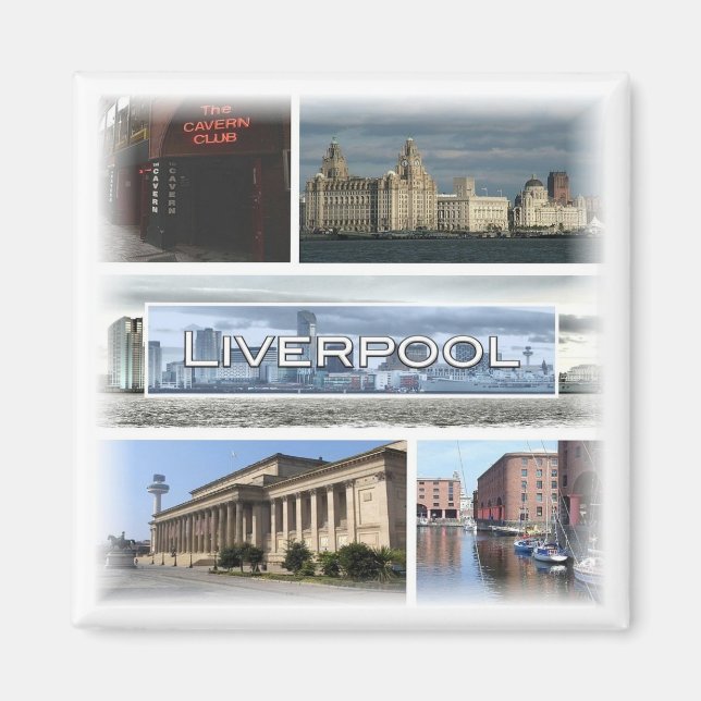 ENG026 LIVERPOOL, England, Europe, Fridge Magnet (Front)