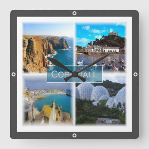 ENG028 CORNWALL, England, Europe, Square Wall Clock