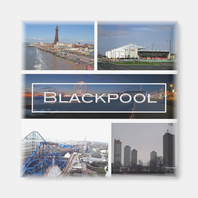 ENG031 BLACKPOOL, Lancashire, England, Fridge  Magnet (Front)