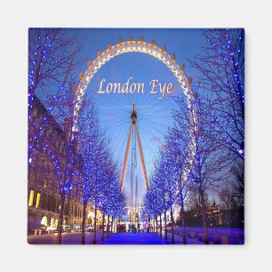ENG078 EYE LONDON, England, Europe, Fridge Magnet