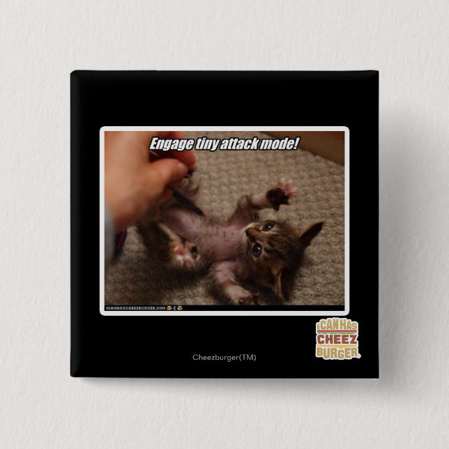 Engage tiny attack mode! 15 cm square badge (Front)