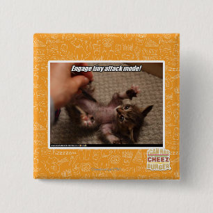 Engage tiny attack mode! 15 cm square badge