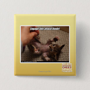 Engage tiny attack mode! 15 cm square badge