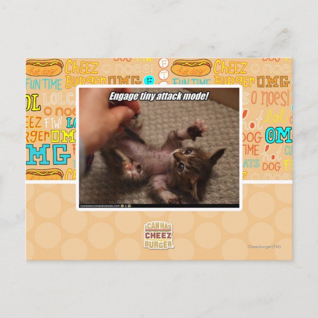 Engage tiny attack mode! postcard (Front)