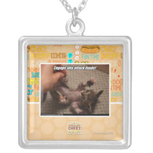 Engage tiny attack mode! silver plated necklace