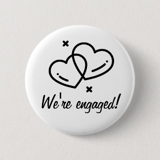 Engaged! 6 Cm Round Badge