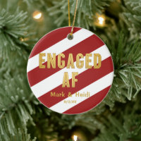 Engaged AF Funny Personalized Red Engagement