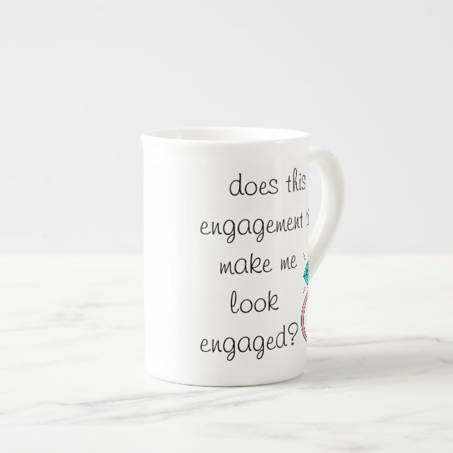 Engaged? Bone China Mug (Front Right)