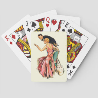 Engaged Couple Playing Cards