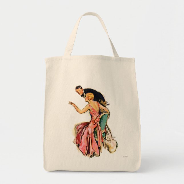 Engaged Couple Tote Bag (Front)