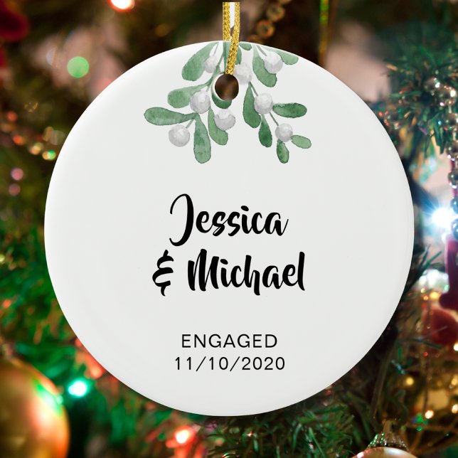 Engaged Custom Ceramic Tree Decoration (Creator Uploaded)