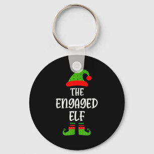 Engaged Elf Family Matching Christmas Engagement  Key Ring