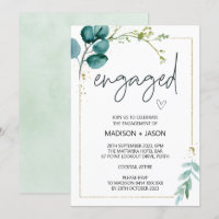 Engaged Engagement Party Getting Married Greenery