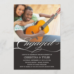 ENGAGED!   ENGAGEMENT PARTY INVITATION