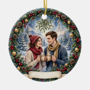 Engaged First Christmas Ornament Personalised