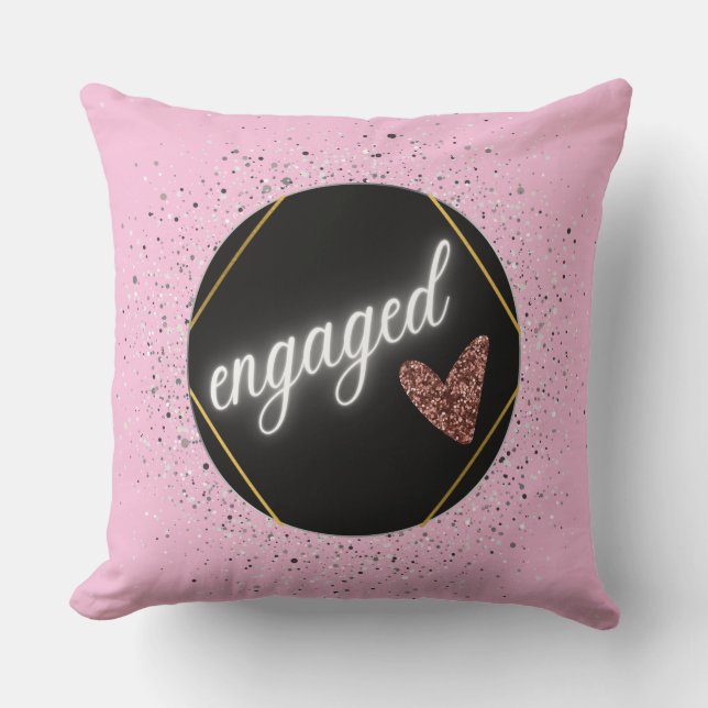 Engaged Glam Pastel Cushion (Front)