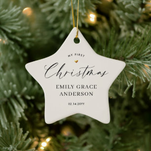 Engaged Gold Heart Personalised photo gift Ceramic Tree Decoration