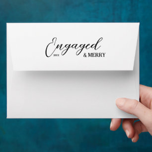Engaged & Merry Couple Photo Envelope