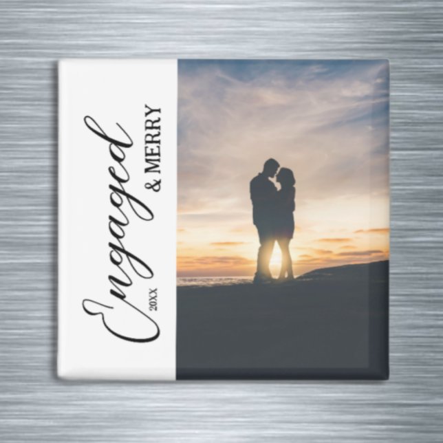 Engaged & Merry Couple Photo Magnet (Creator Uploaded)