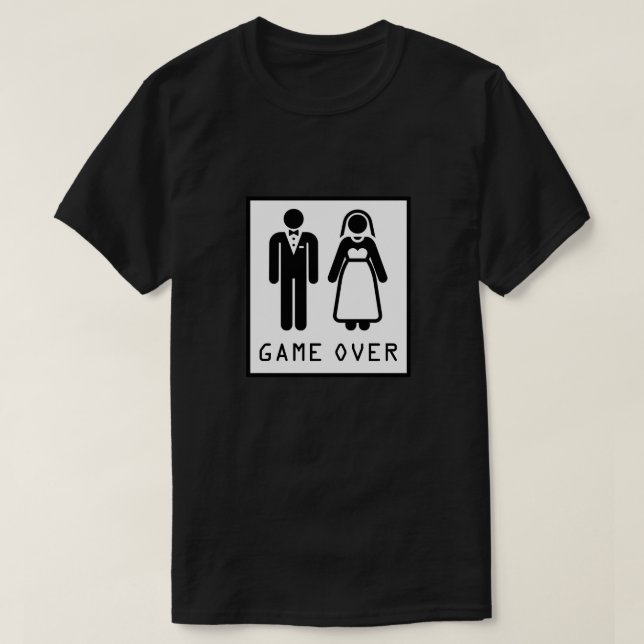 Engaged or Married Game over Bride & Groom T-Shirt (Design Front)