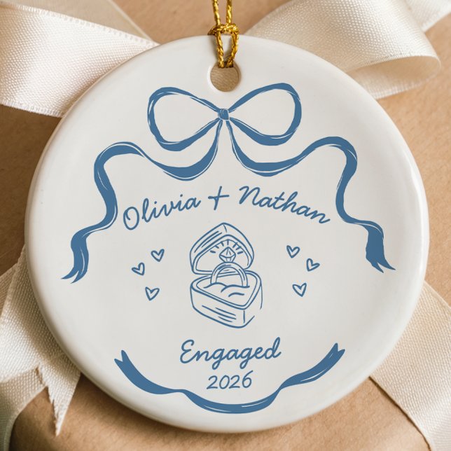 Engaged Ornament Engagement Gift (Engaged Ornament Engagement Gift Engagement Ornament Couples Ornament Engagement Announcement Weddin)