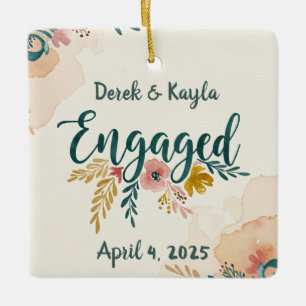 Engaged ornament with personalised photo 
