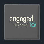 Engaged Rings Couples Bachelor Party or Wedding Magnet<br><div class="desc">Engagement design for bachelorette party or hen party for team bride and groom. Engaged Artwork with Rings for Wedding and Engaged Couples or Bride. For marriage or as an engagement present at stag parties. Engaged with rings design for bride for bachelorette party or engagement. For a wedding for couples or...</div>