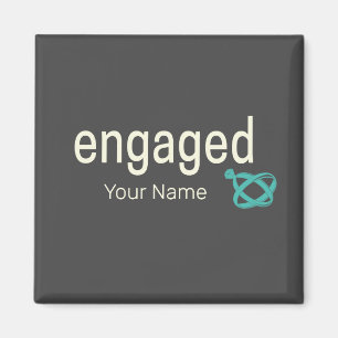 Engaged Rings Couples Bachelor Party or Wedding Magnet