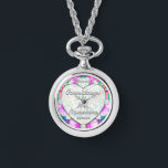 Engaged! Wedding Countdown! Add Last Name! & Date! Watch<br><div class="desc">My design with multi colour flowers on the Background!</div>