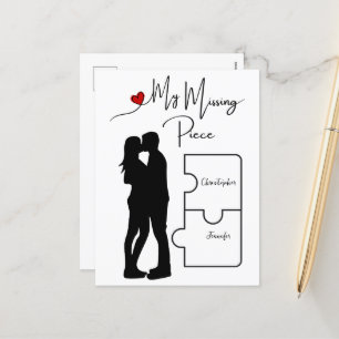 Engagement   Anniversary   True Love Missing Piece Holiday Postcard