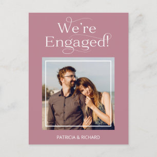 Engagement Announcement And Save The Date Photo Postcard