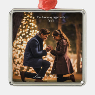  Engagement Announcement Photo Minimalist Modern Metal Tree Decoration