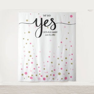 EngAGEMENT background photo booth Tapestry