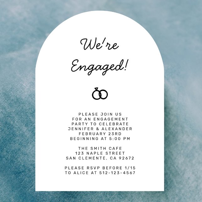 Engagement Black and White Card (Creator Uploaded)