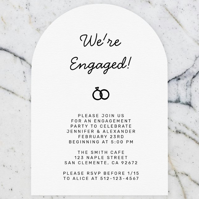Engagement Black and White Card (Creator Uploaded)