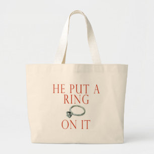 Engagement Bride Tote Bag