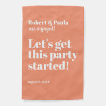 Engagement Celebration Outdoor Flag 