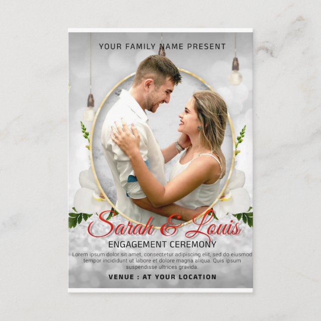 ENGAGEMENT CEREMONY ENCLOSURE CARD (Front)