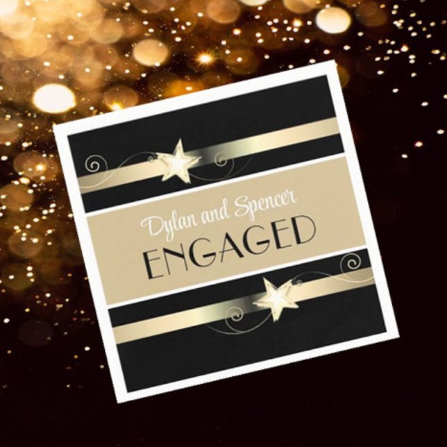 Engagement Congrats!  Customised, Classy Napkin (Creator Uploaded)