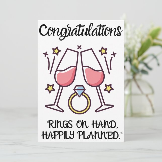 Engagement Congratulations Cards (Standing Front)