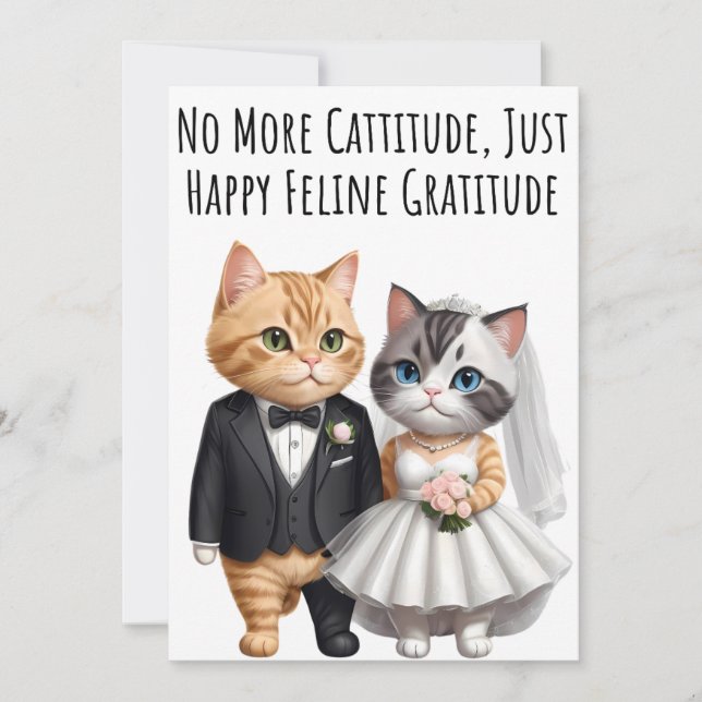 Engagement Congratulations Cards Cat Lovers Card (Front)