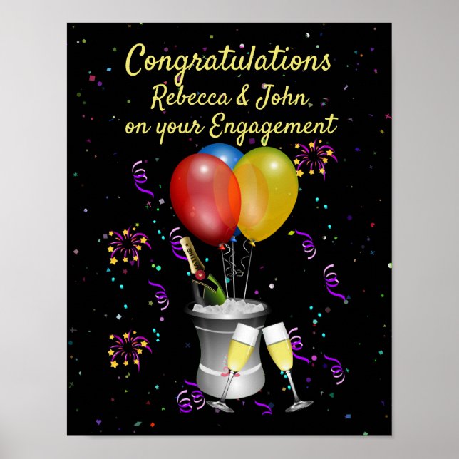 Engagement Congratulations Celebration  Poster (Front)