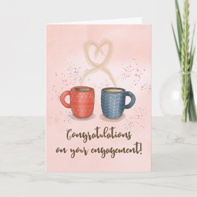Engagement Congratulations Coffee Perfect Blend Card (Front)